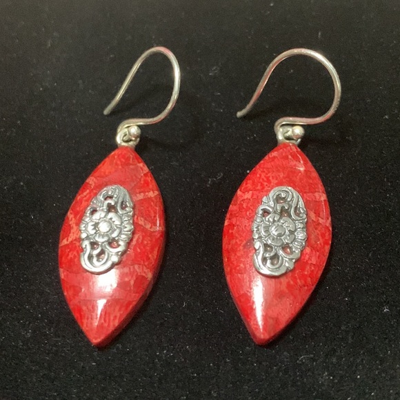 Sponge Coral Earrings in Sterling Silver - Picture 6 of 7